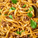 mongolian ground beef noodles