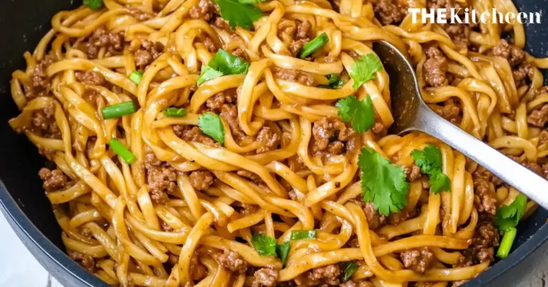 mongolian ground beef noodles